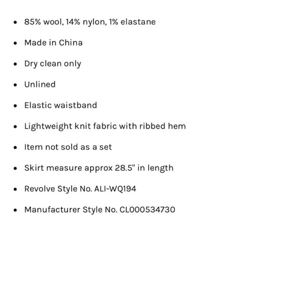 alice + olivia Leo Side Slit Wool Blend Sweater Midi Skirt Sage Green - Picture 3 of 10